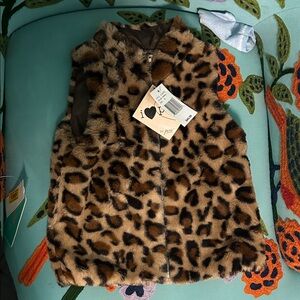 Pinc Leopard Print Kids Vest